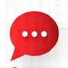 Icon representing a live chat for quick questions