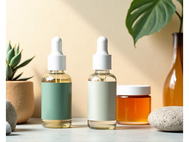 A beautifully arranged flat lay of diverse holistic wellness products including supplements, a smart gadget, and a clean beauty item, all on a light, natural background with subtle Austin-inspired elements like a small succulent.