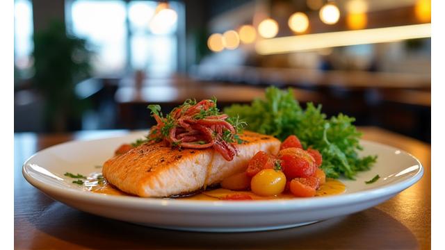 Healthy meal at a modern, bright Austin restaurant